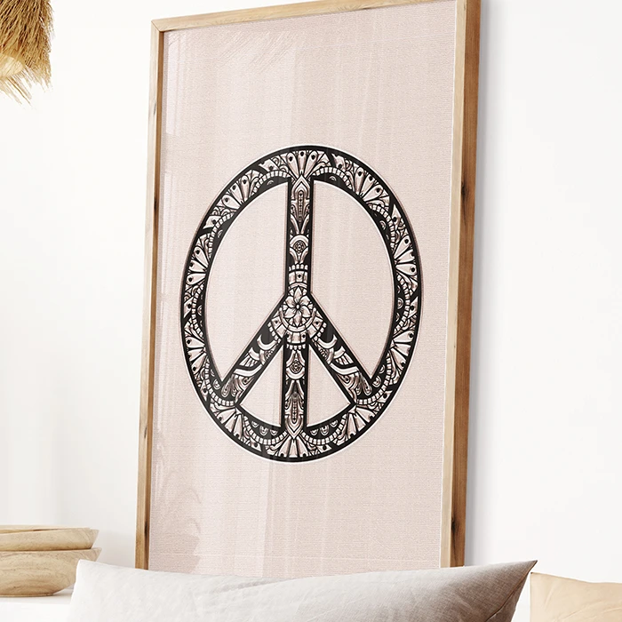 Hippy Peace Parchment Poster product image (1)