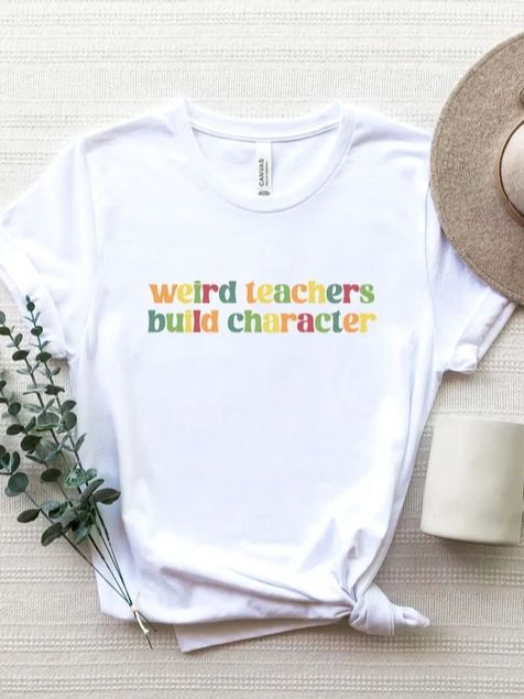 Weird Teachers Build Characters, Teacher Shirt, Teacher Gift, Funny Teacher Shirt, Teacher Appreciation, Back to School product image (2)