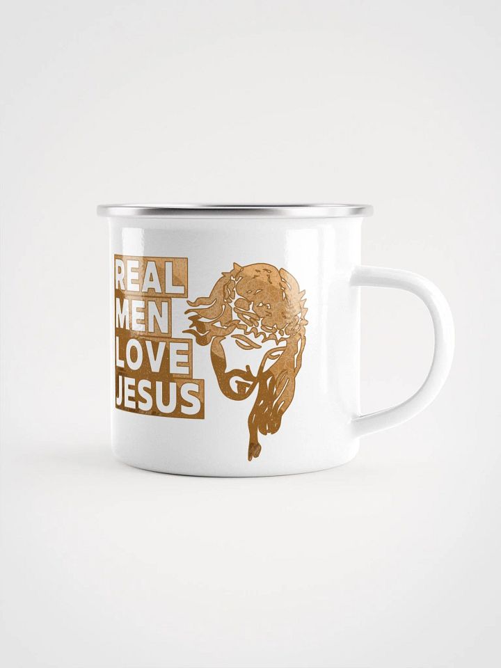 Real Men Love Jesus Christian Enamel Mug product image (2)