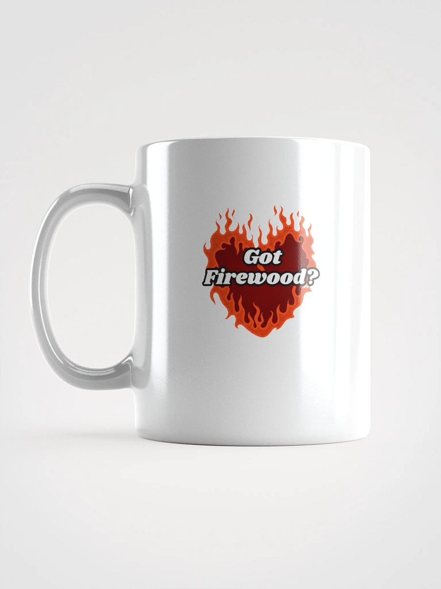 Flaming Heart - Got Firewood? | White Glossy Mug product image (6)