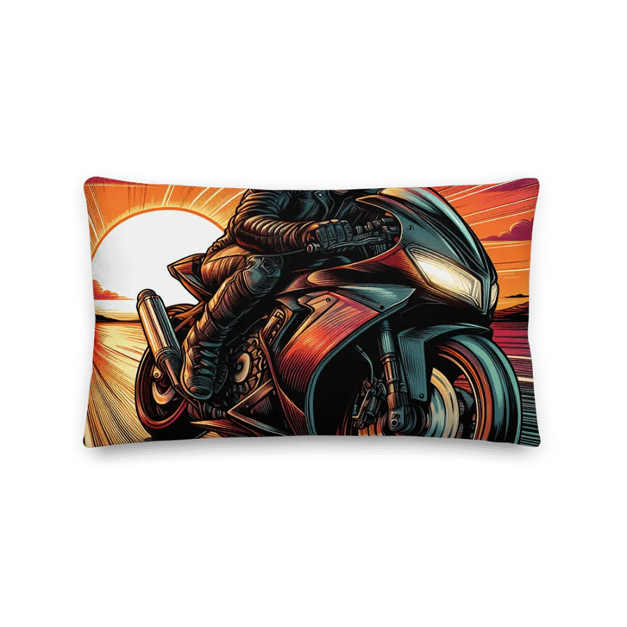 Sunset Rider Premium Pillow | | Road never end product image (2)