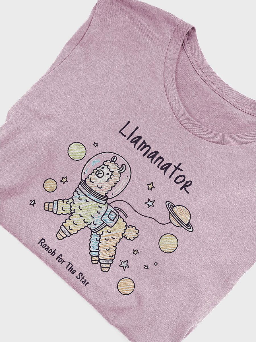 Llamanator reach for the star funny llama joke T-shirt product image (52)