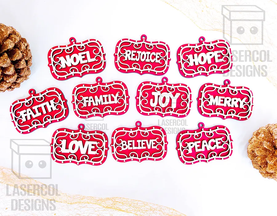 Christmas Ornaments / Plaques - Laser Cut Files product image (2)