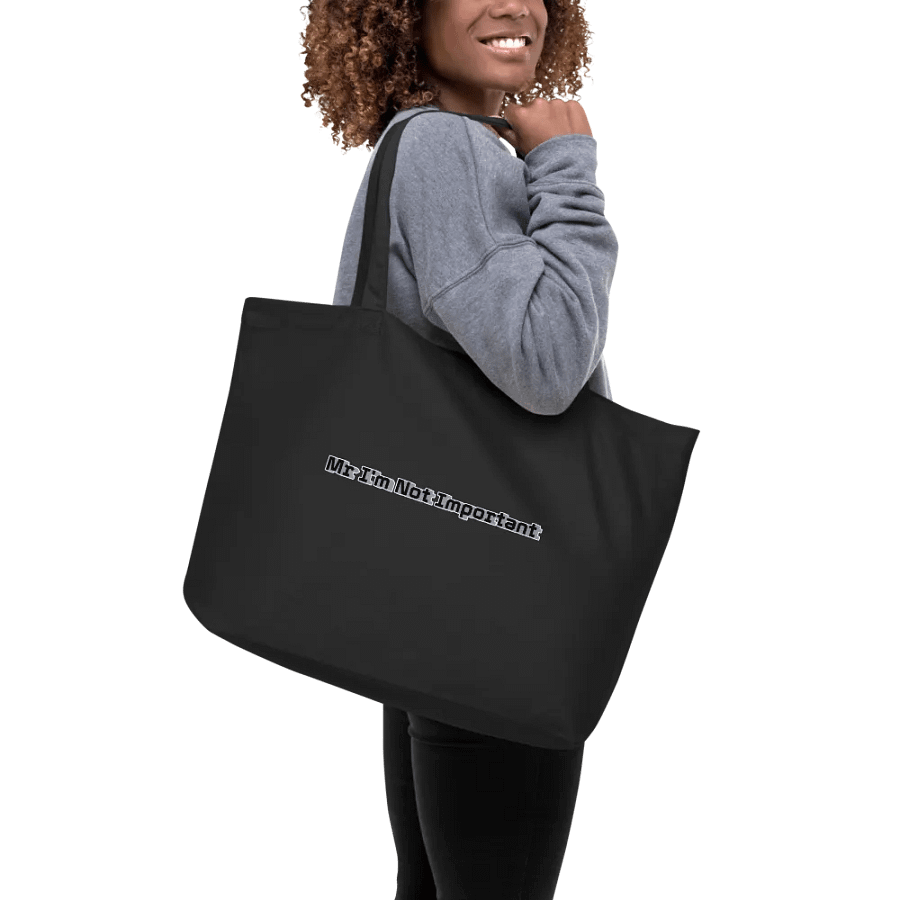Organic Cotton Tote - Black - Mr I'm Not Important product image (9)