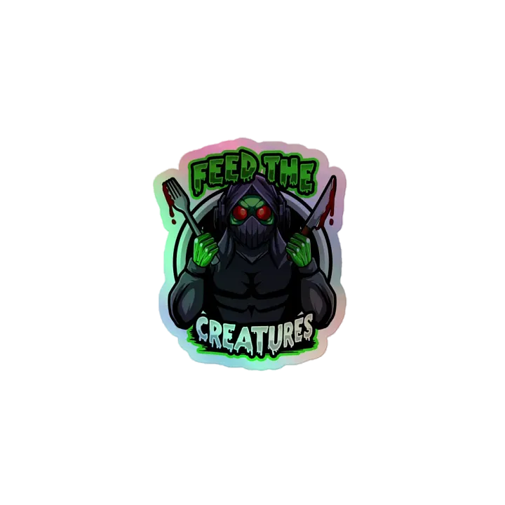Feed The Creatures Holographic Sticker product image (1)