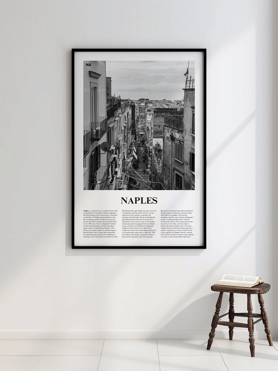 Naples 01 Newspaper Poster | Framed product image (2)