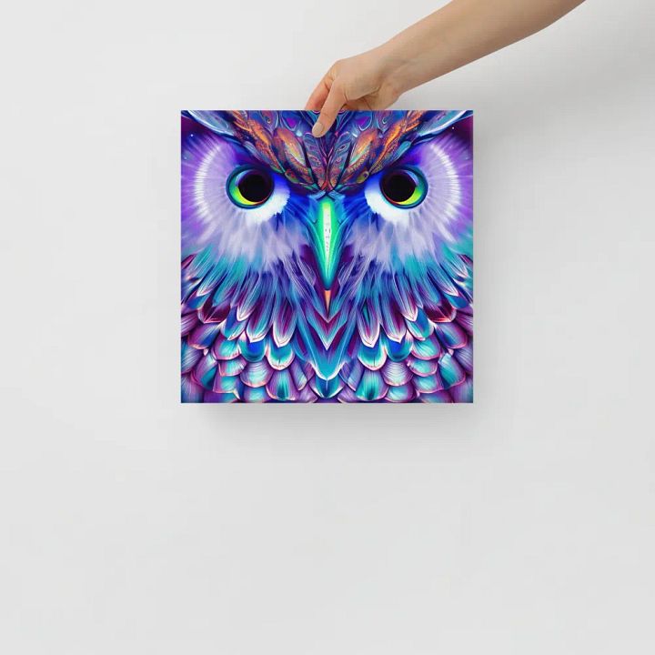 Fantasy Fractal Owl Art - v6 product image (1)