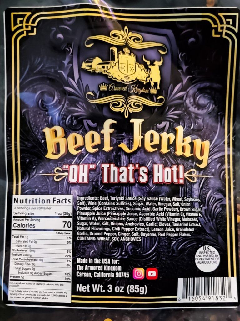 The Armored Kingdom "OH" That's Hot! Jerky product image (3)