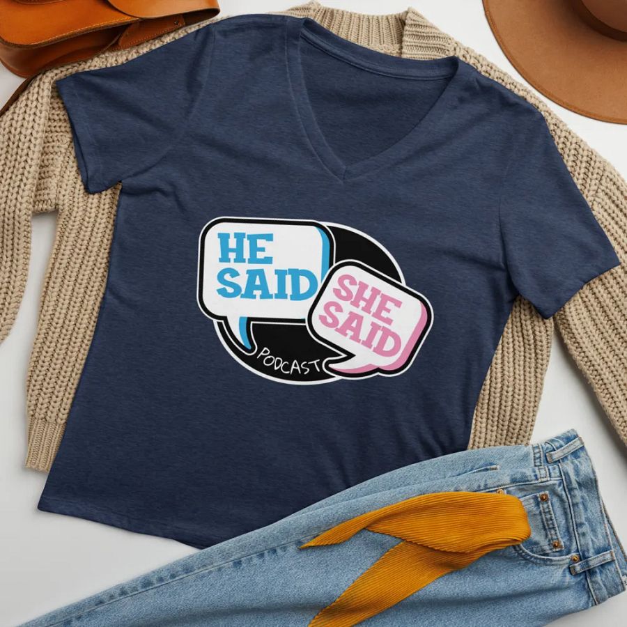 He Said, She Said Podcast Logo V-Neck Tee product image (4)