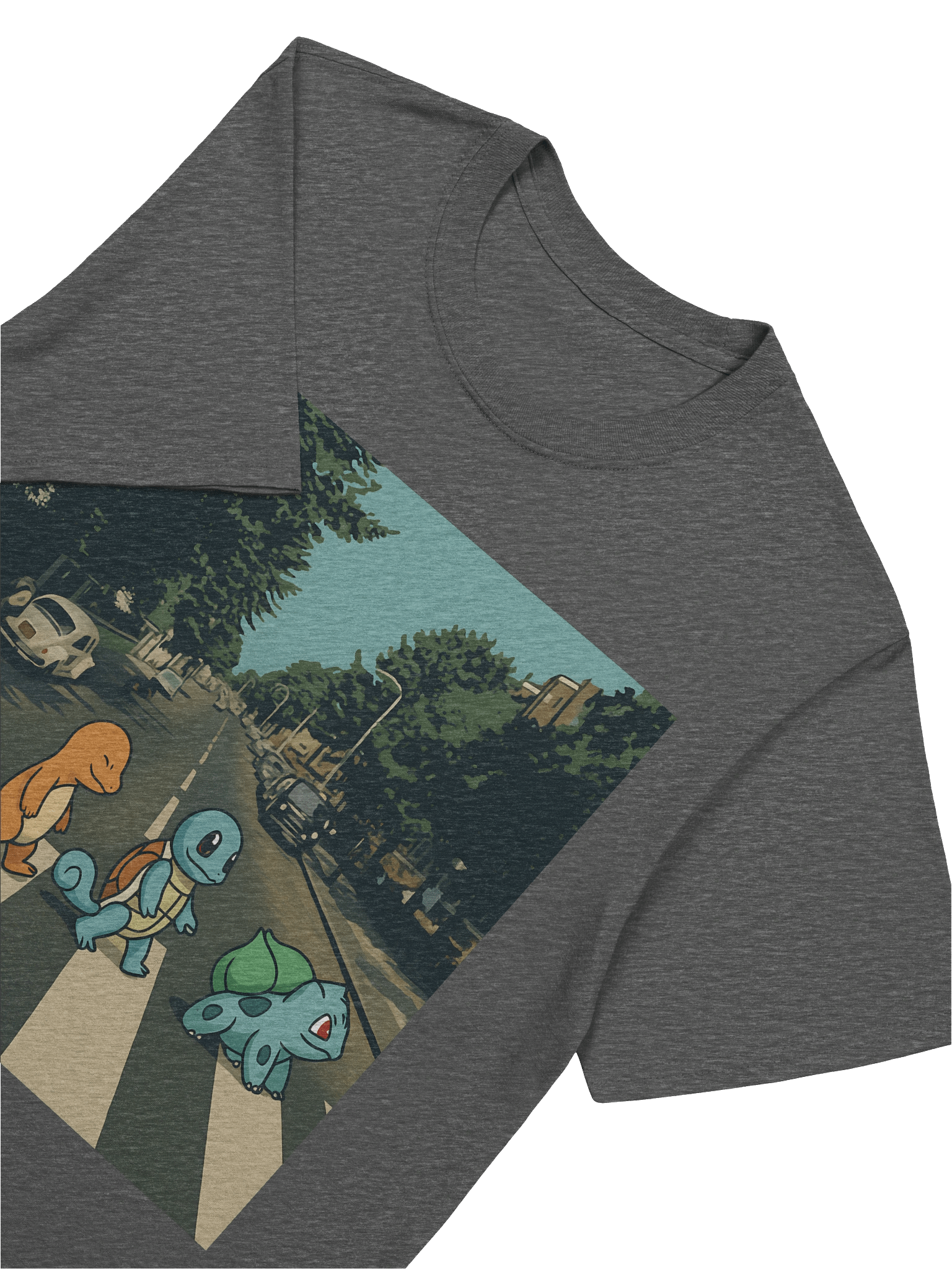 🚦 Abbey Road Pokémon Parody T-Shirt – Pikachu, Charmander, Squirtle & Bulbasaur Cross the Street product image (68)