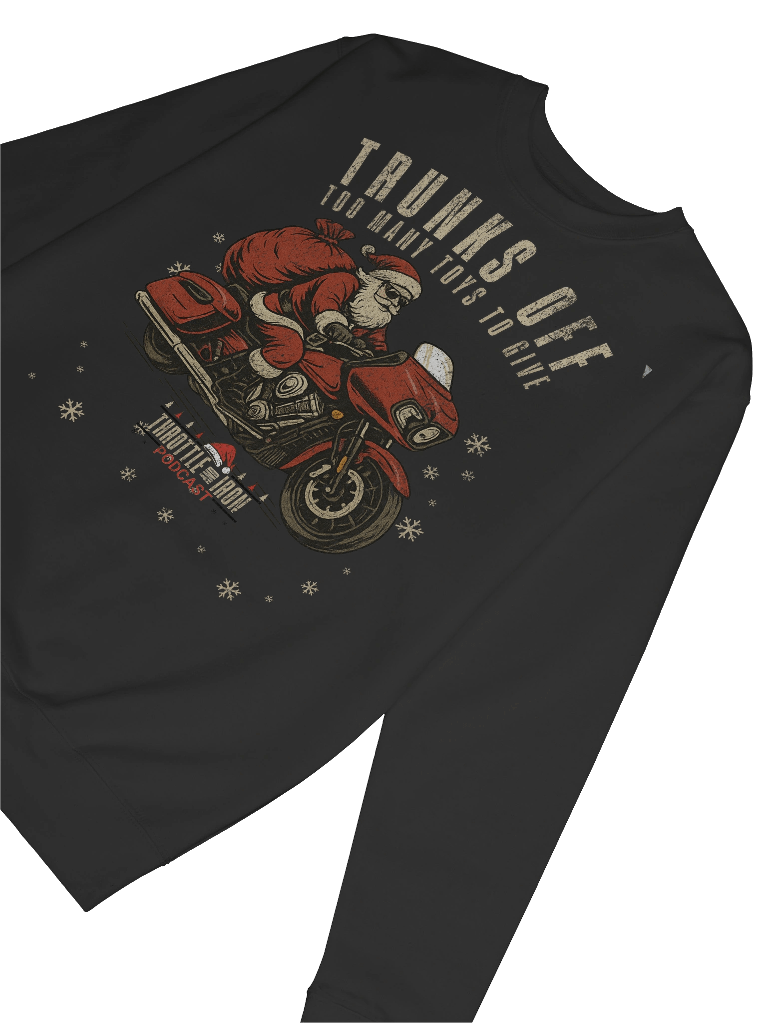 Throttle and Iron “Trunks Off” Christmas Sweatshirt (IMC) product image (6)
