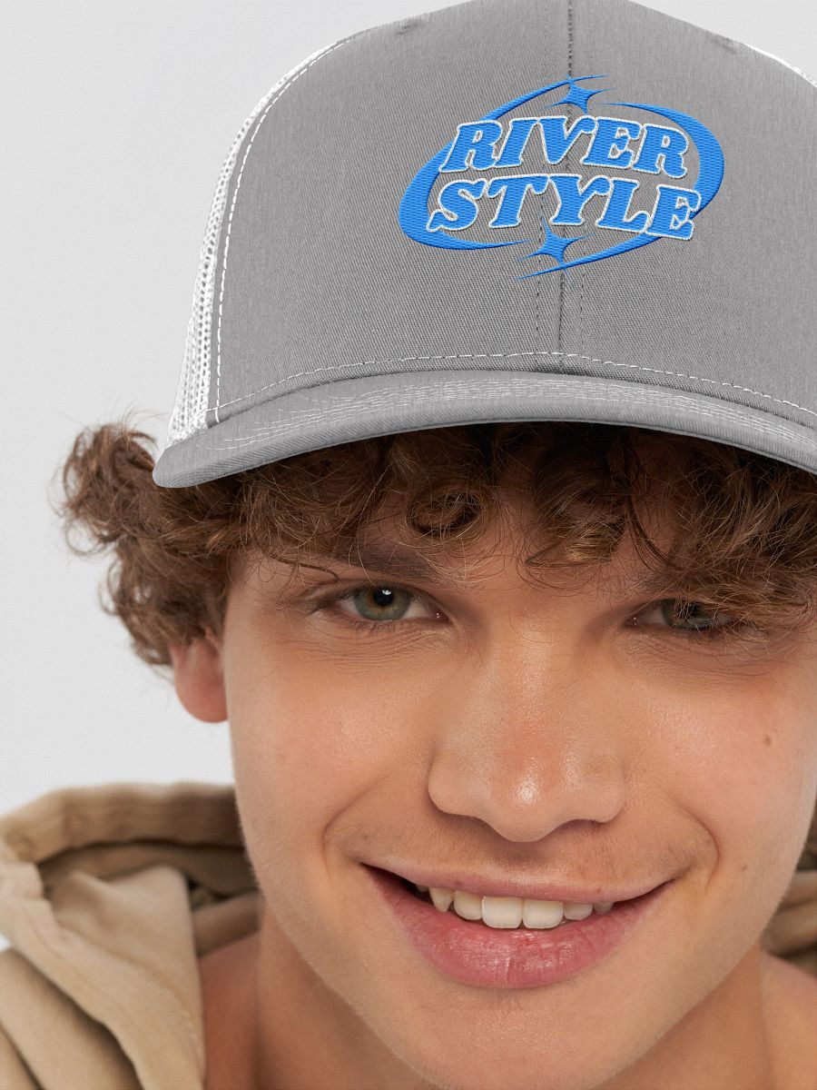 Starry River Style Blue Snapback Trucker Hat product image (36)