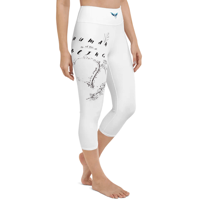 Heartfelt Blossom Yoga Capri Leggings, "Human of the Being" product image (2)