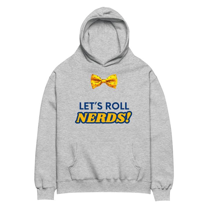 Let's Roll Nerds! Gold Bow Tie Hoodie product image (1)