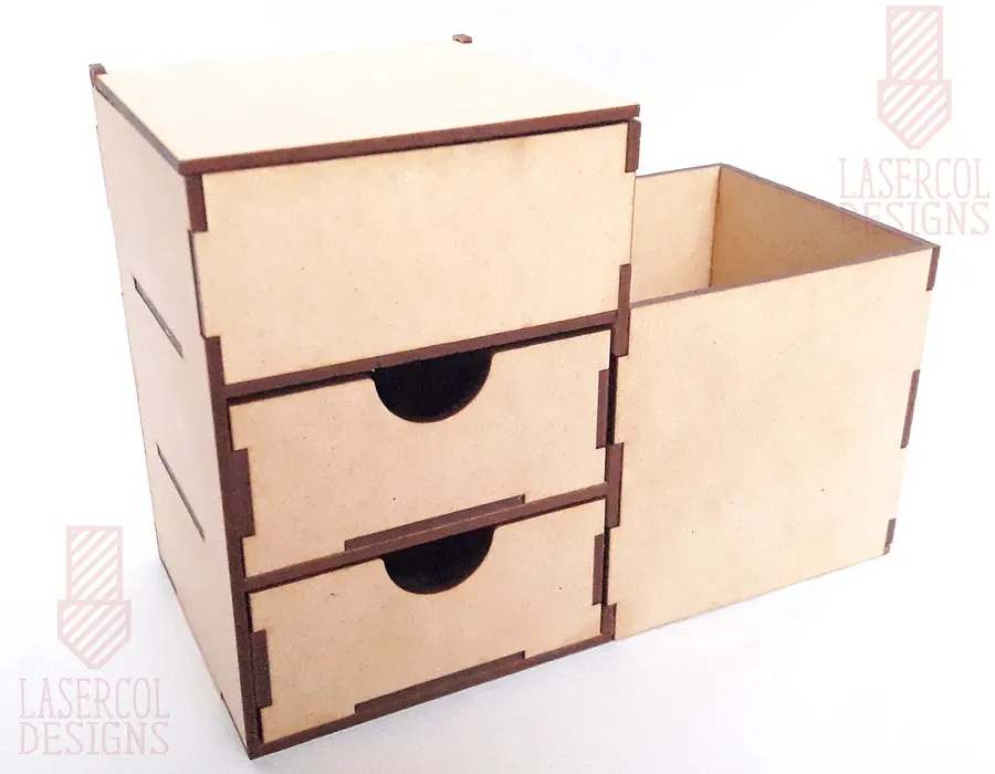 Desk Organizer with drawers - Laser Cut Files product image (2)
