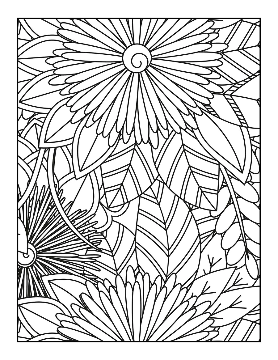 Large Print Flowers Coloring Book For Adults (Volume Four)| Beautiful Oversized Flowers | Adult Flower Coloring Pages | Gift Idea for Mom product image (3)