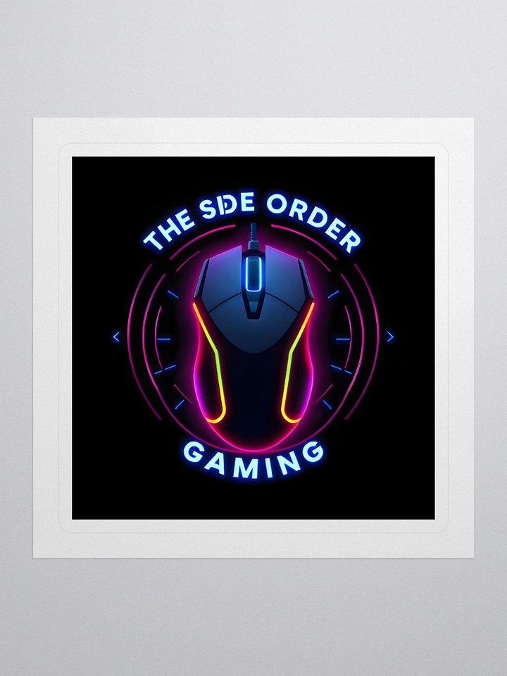 Neon Gaming Mouse Kiss Cut Stickers product image (1)
