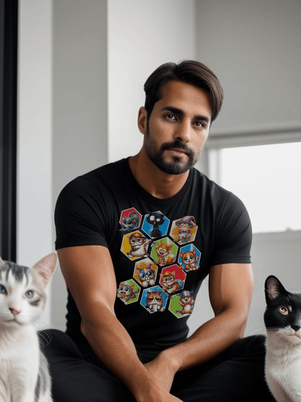 Funny Cats in Cubes for Anyone Who Loves Cats Felines Kitten T-Shirt product image (3)