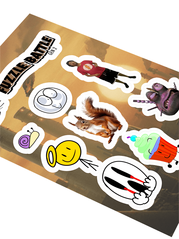 Fuzzle Battle Gen 2 Sticker Sheet product image (2)