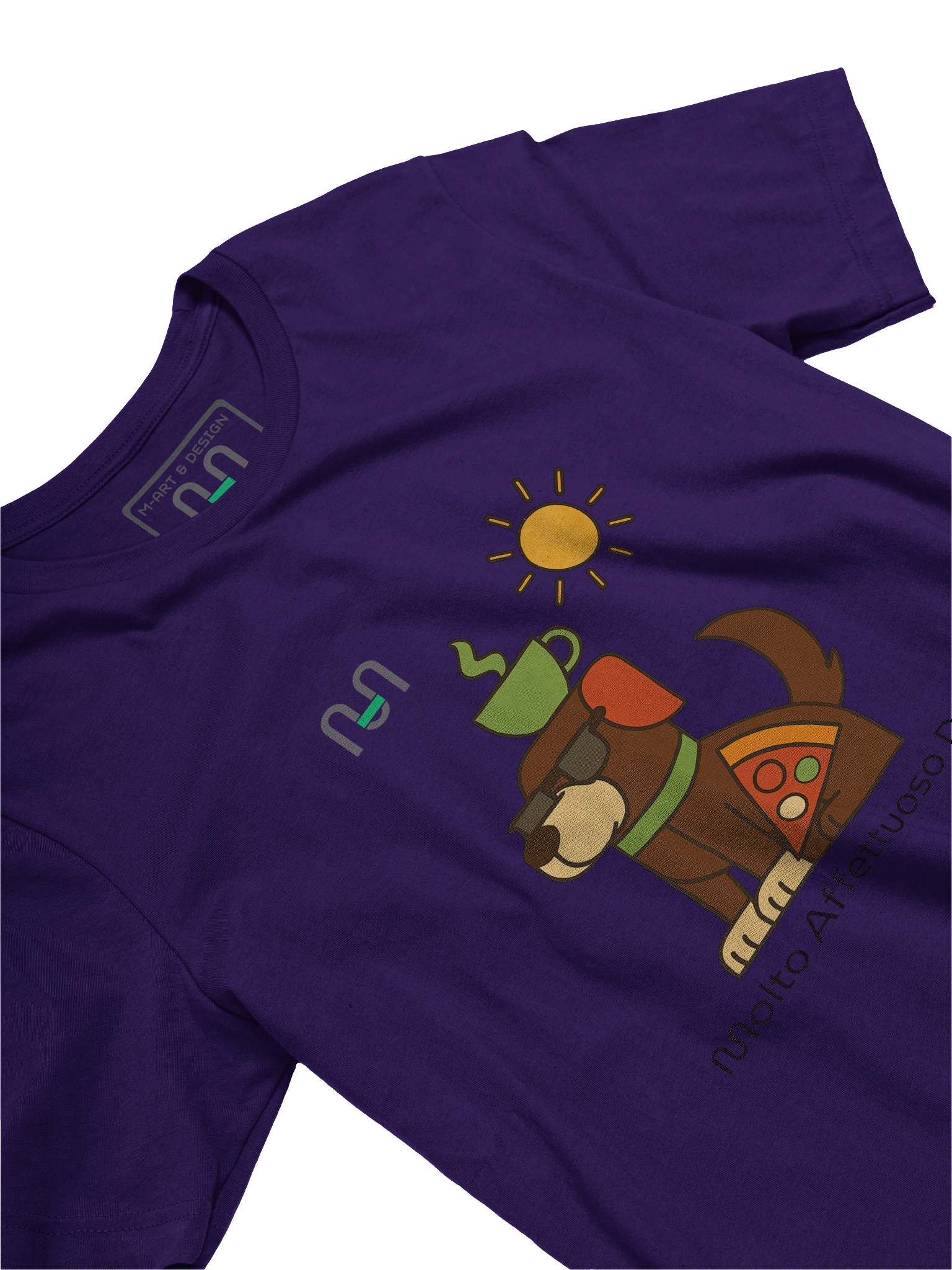 Espresso Pup Pizza Charm Tee – M Style - M-Art & Design product image (23)