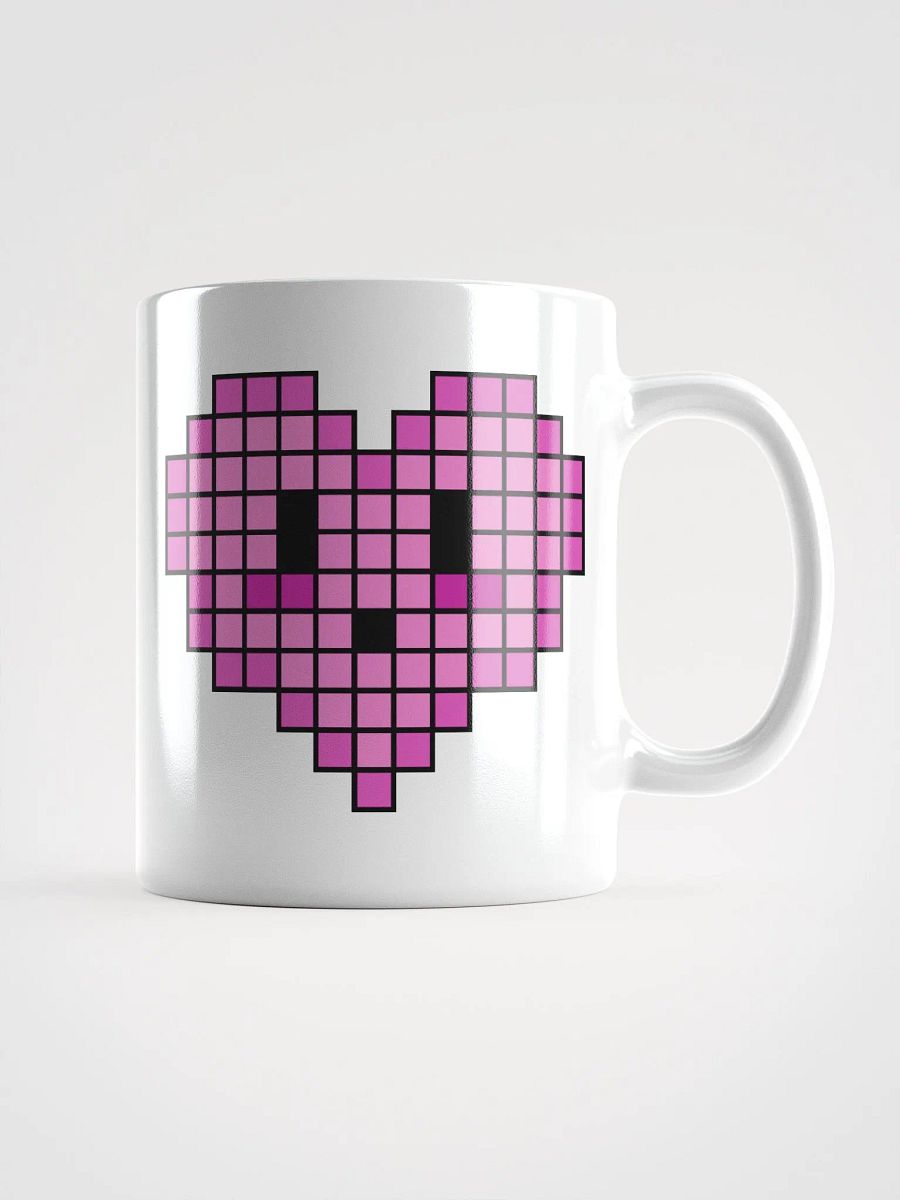 Pink Heart White Glossy Mug product image (2)