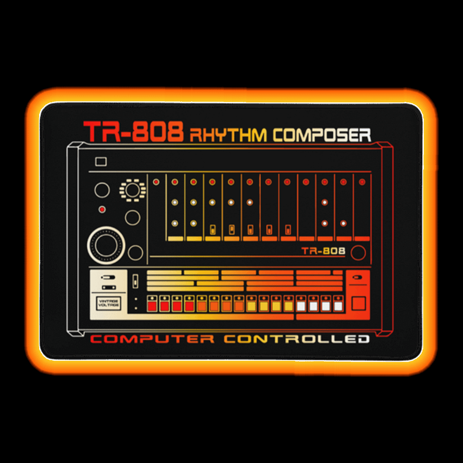 TR-808 - Desk Mat (Roland 808 Rhythm Composer Drum Machine) by Vintage Voltage product image (1)