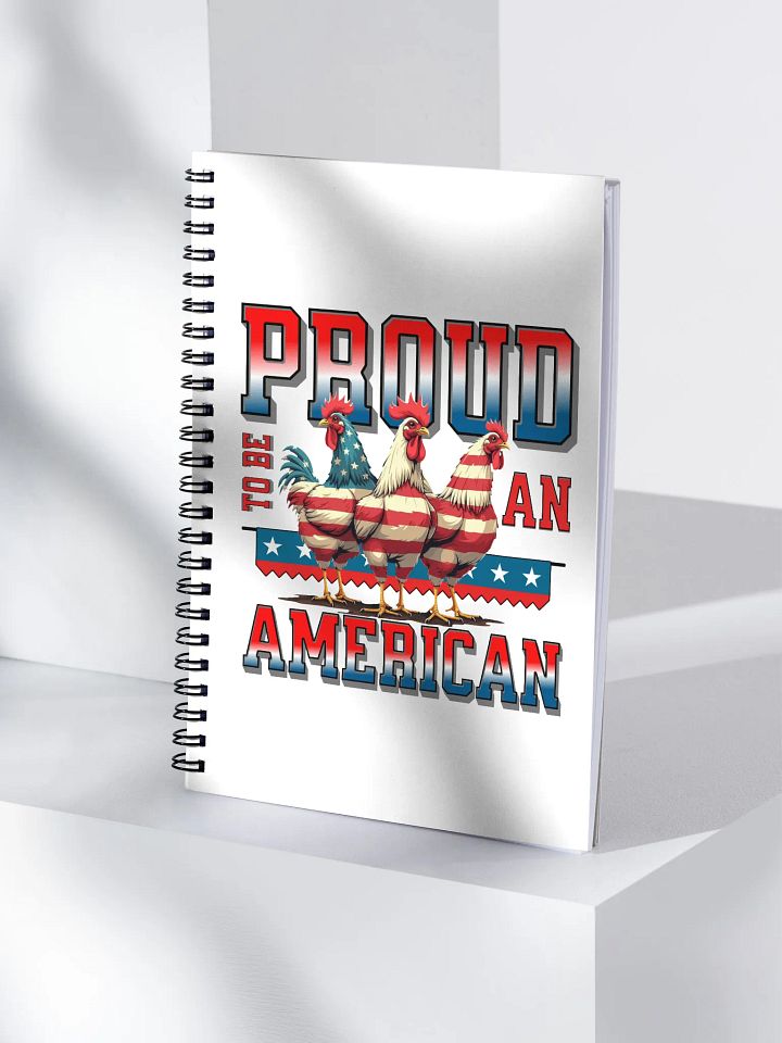 Proud To Be An American Rooster Spiral Notebook product image (1)
