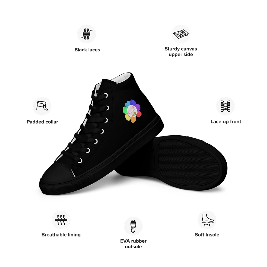 Black Flower Sneakers product image (42)