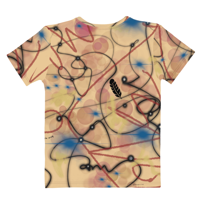 ScribbleWear #3 Women's Crew Neck Poly Tee/Gold product image (2)