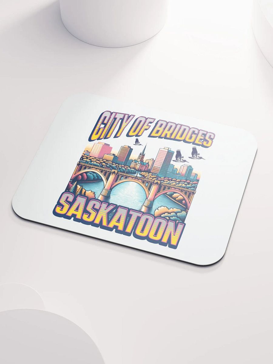 City Of Bridges Saskatoon Skyline Mouse Pad product image (3)