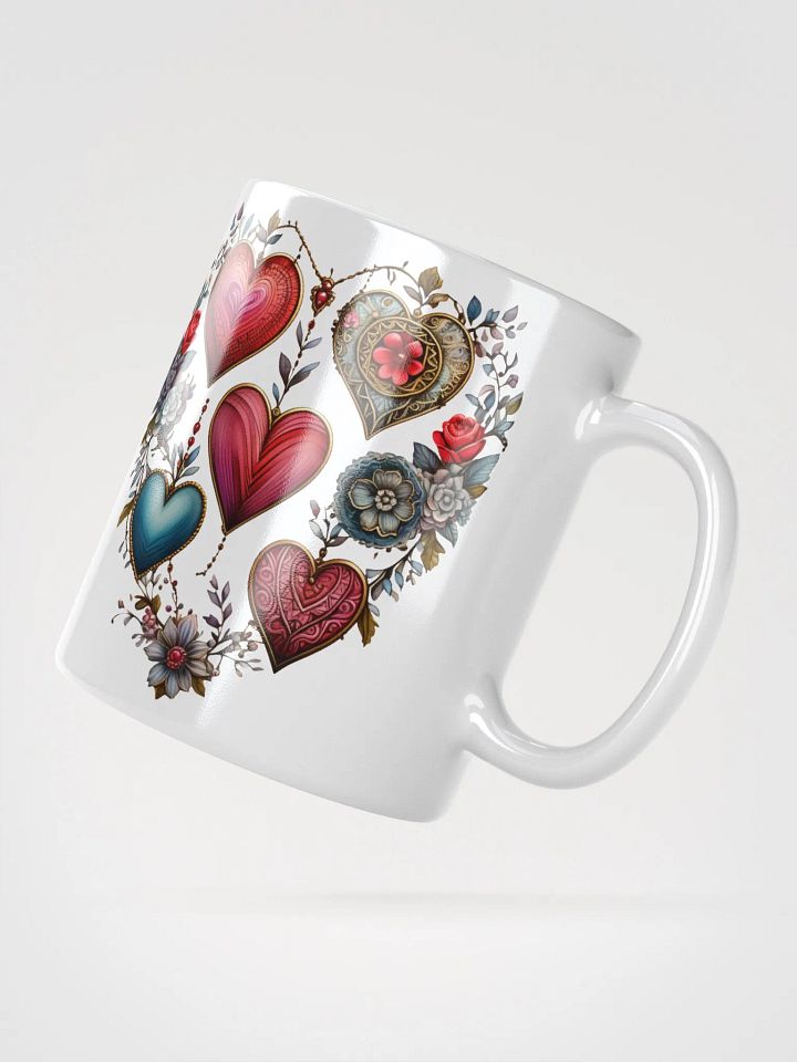 Vintage Valentine’s Day Hearts Coffee Mug product image (2)