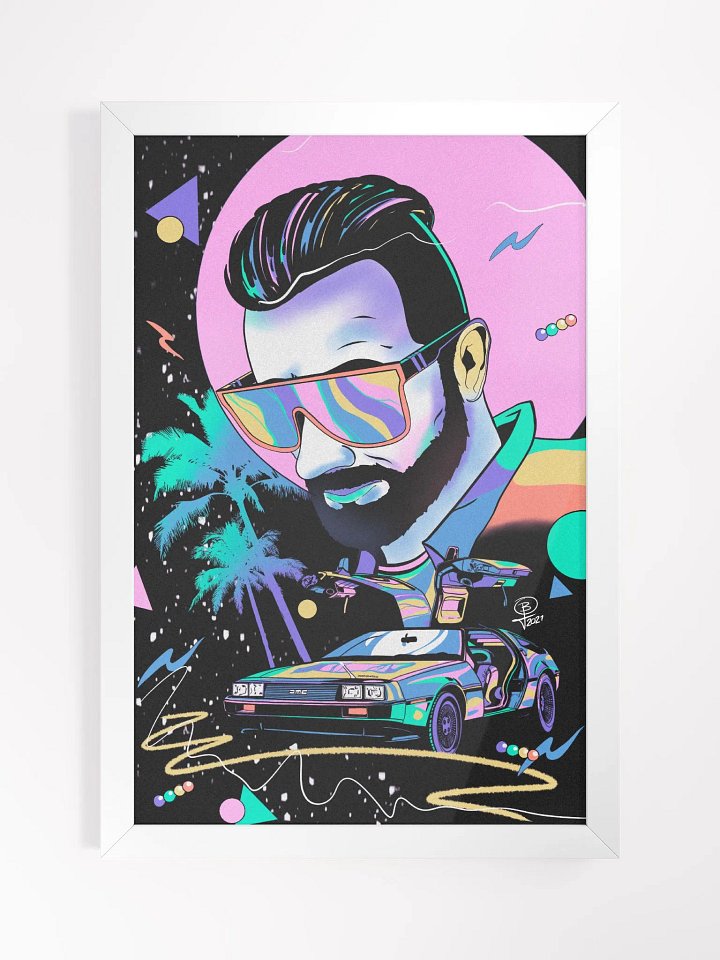 Vaporwave Self Portrait Framed Art product image (2)