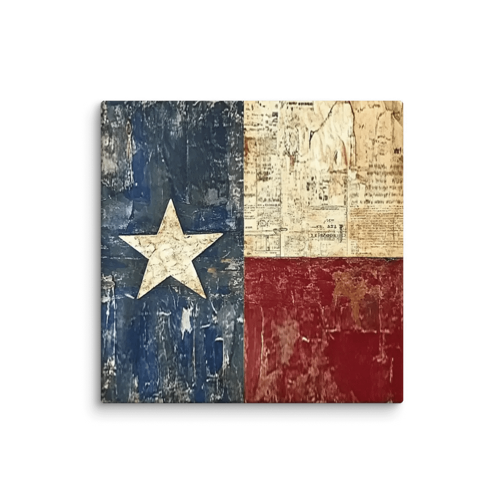 Vintage Texas Flag: Canvas Print product image (1)