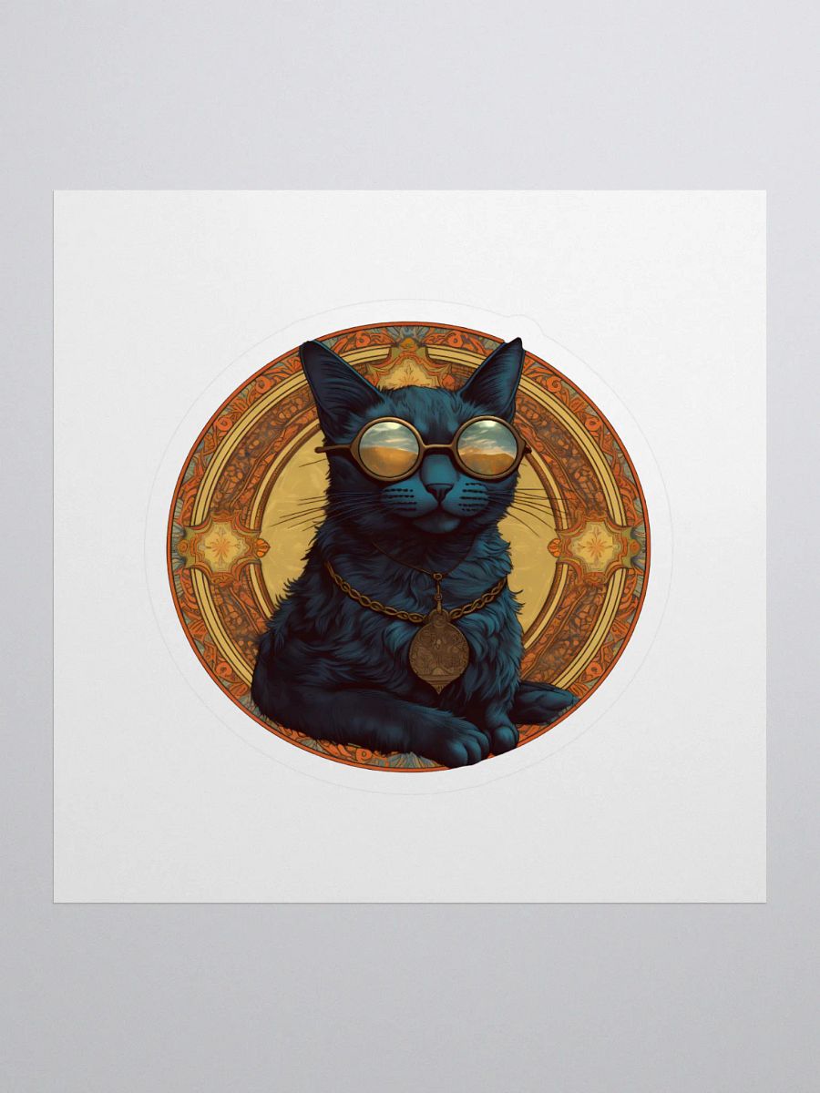 Mandala Cat Reflection Sticker product image (1)