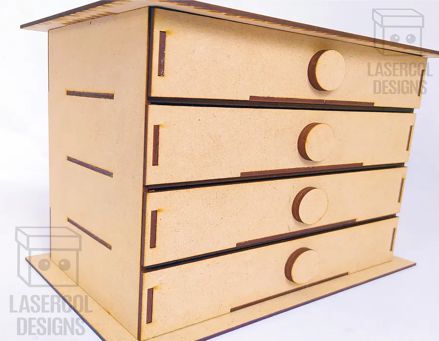 4 Drawers Desk Organizer - Laser Cut Files product image (6)