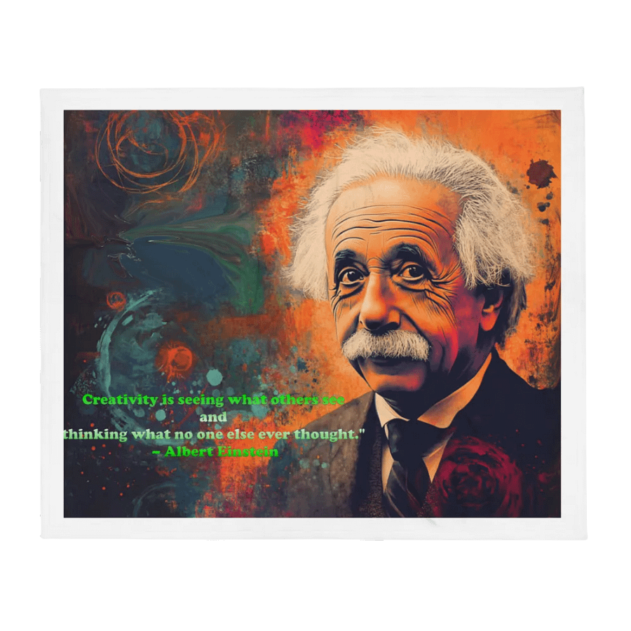 Einstein Quote Throw Blanket product image (2)