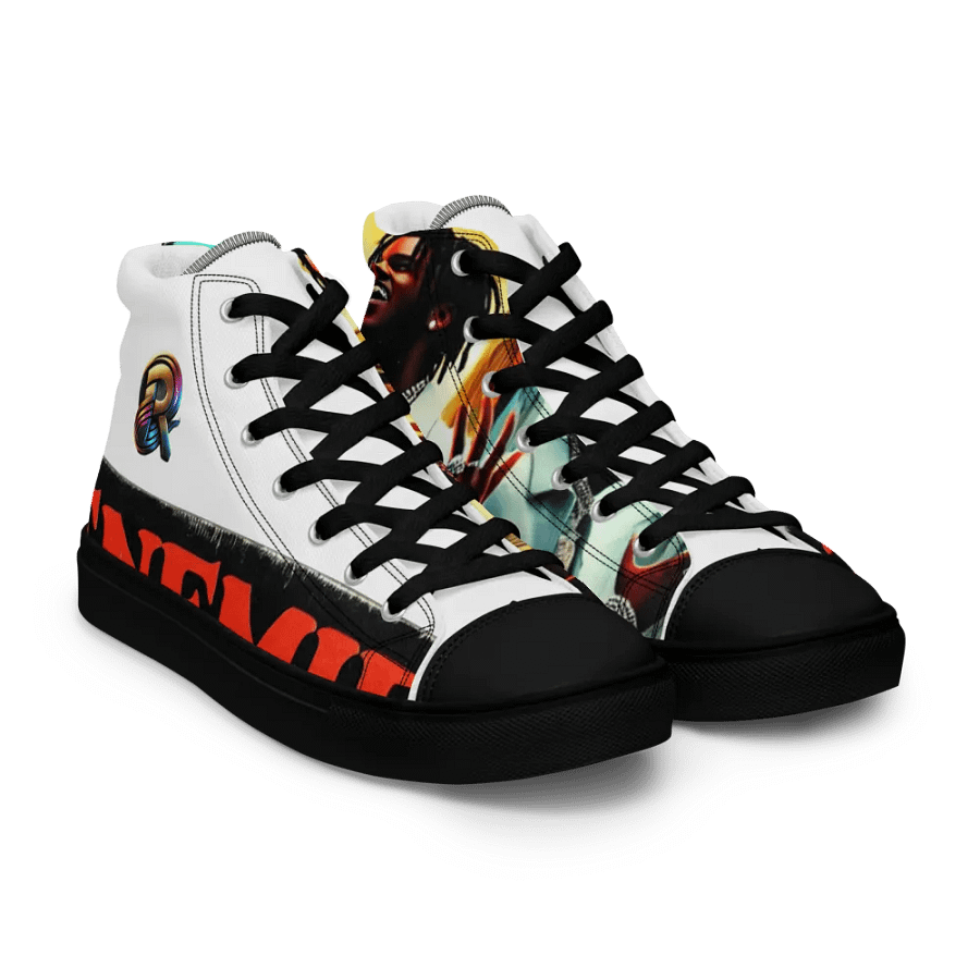 Retro Enemies High Top Canvas Shoes product image (10)