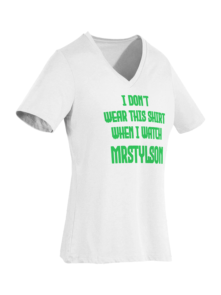 I Don't Wear This Women's V-Neck (Green Text) product image (52)
