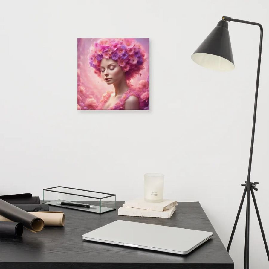 Pink Flower Girl Wall Art product image (12)
