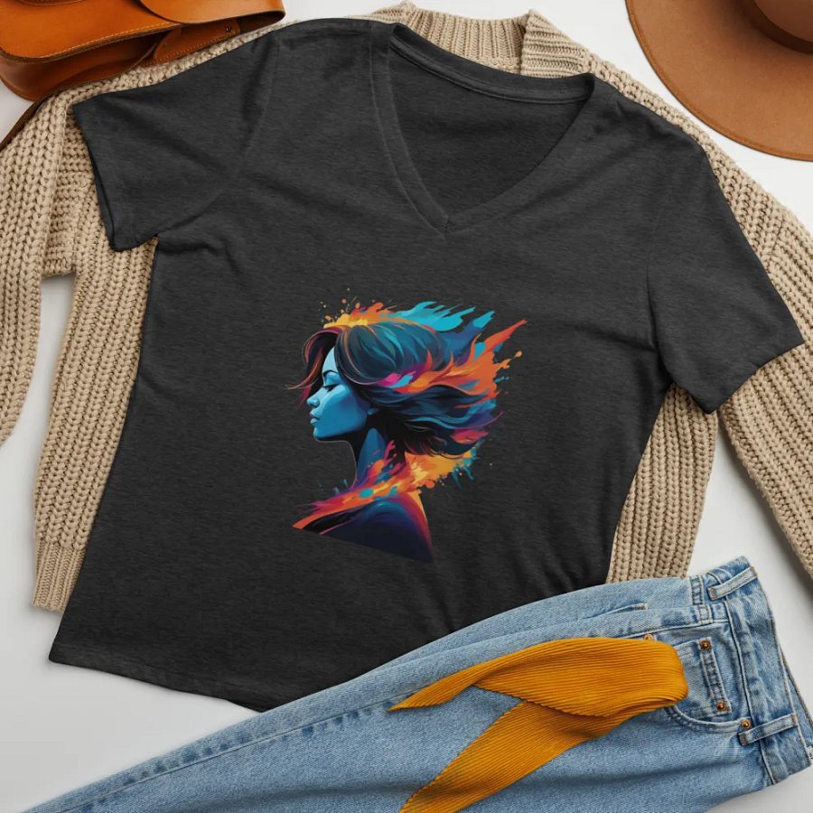 Bella+Canvas Women's Relaxed V-Neck T-Shirt product image (8)