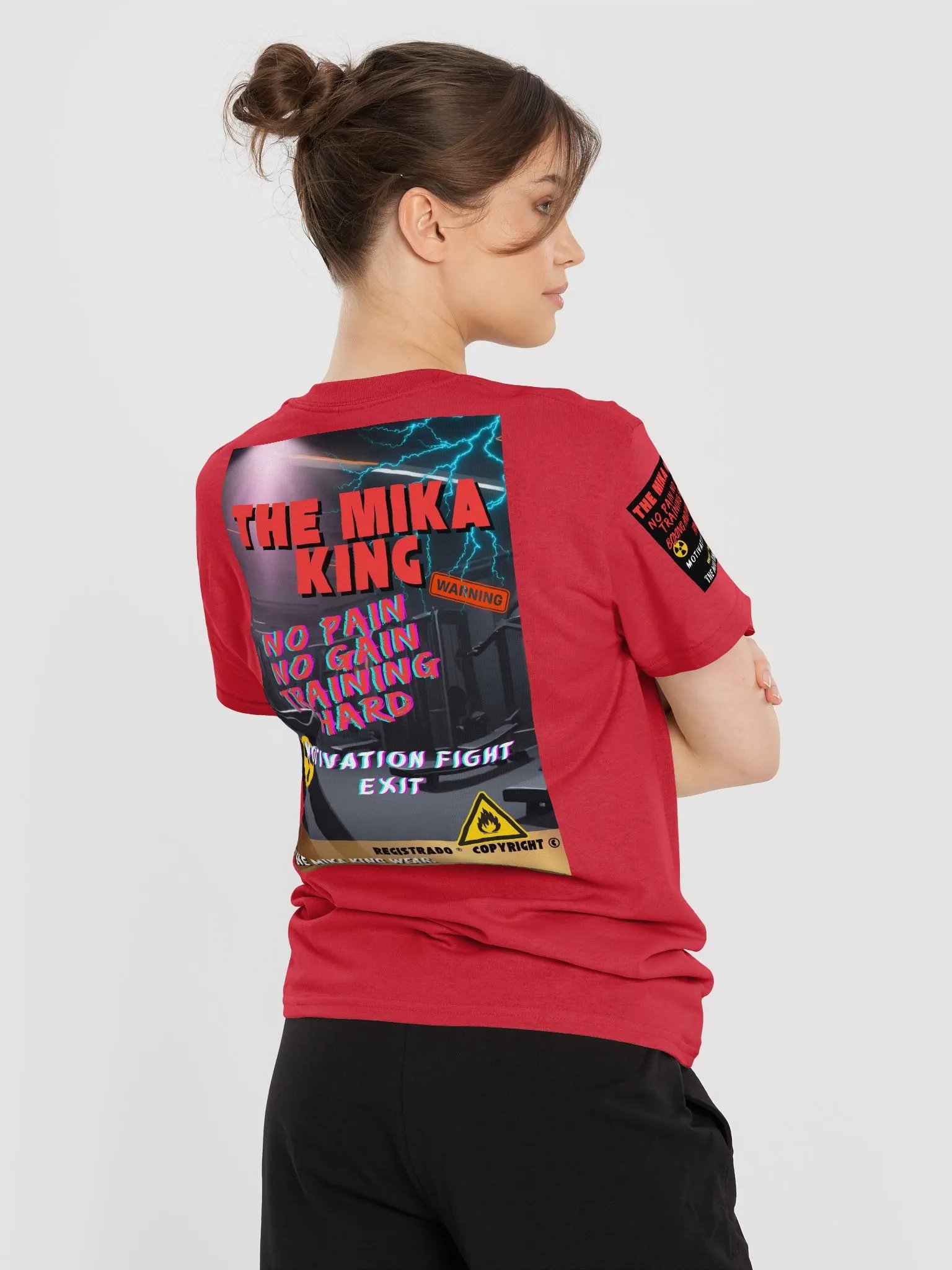 Camiseta de peso pesado de Gildan y The Mika King No Pain No Gaing Training Hard Edition 1. product image (6)
