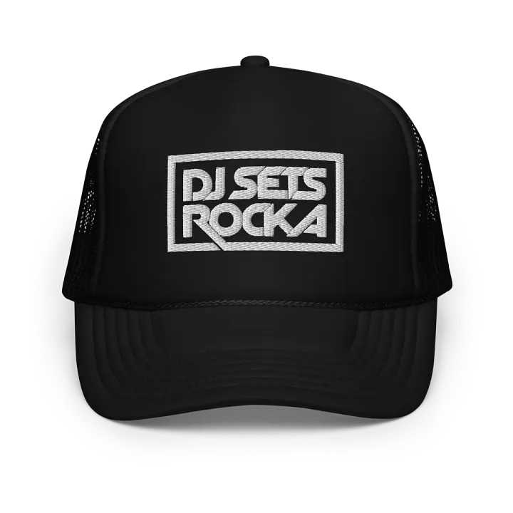 djsetsrocka trucker hat product image (1)