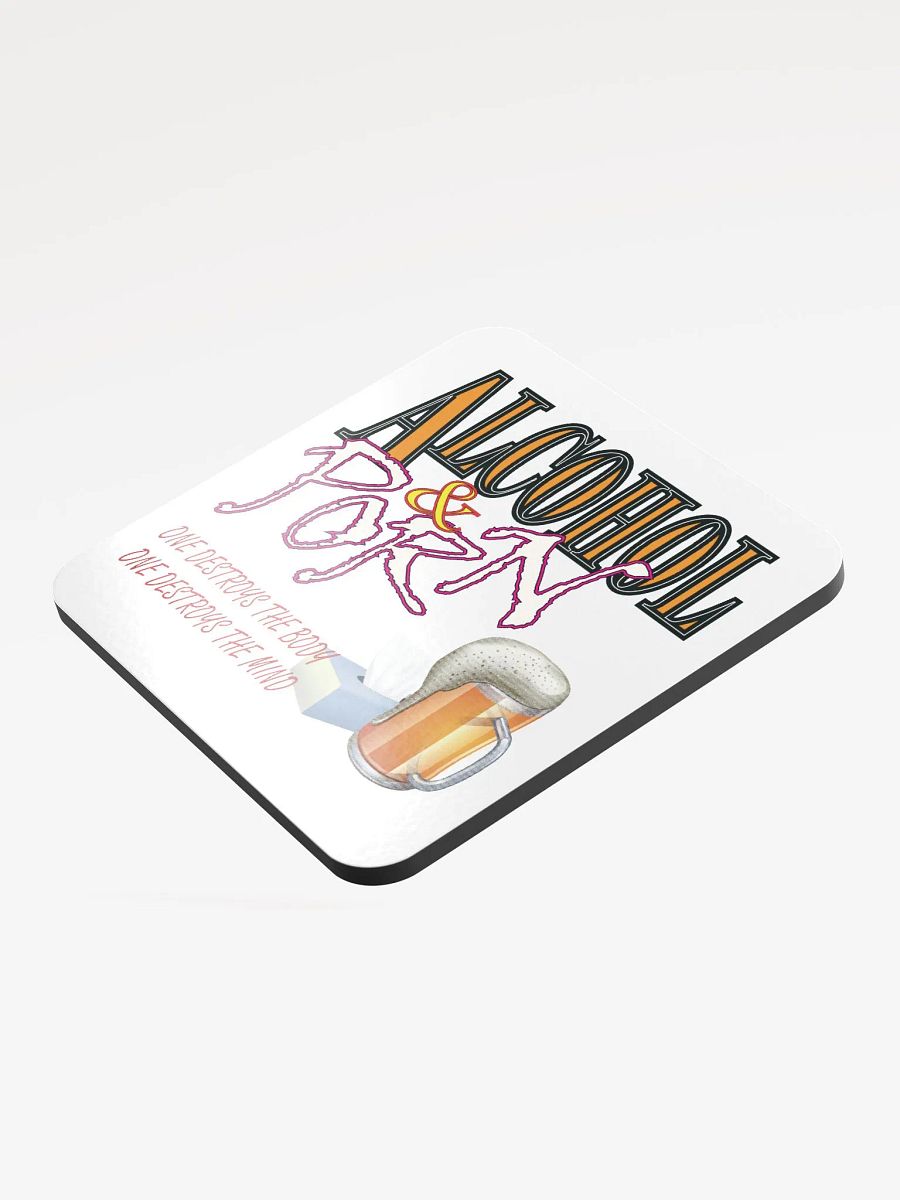 Alcohol & Porn - Glossed Cork Coaster product image (3)
