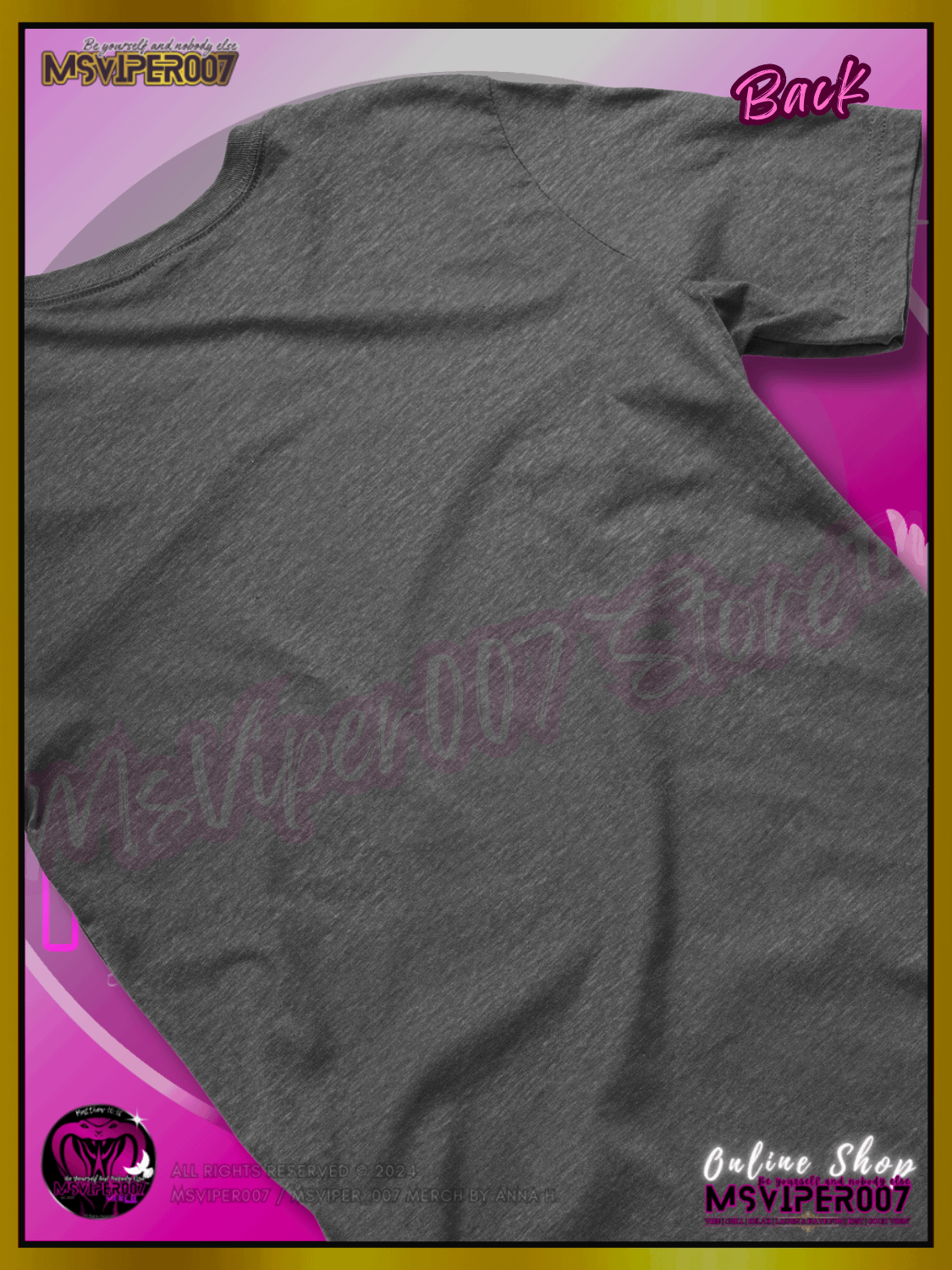 T-Shirt - MsViper007's "Warrior Spirit" (royal pink) - Comfort T-shirt By Anna H. product image (4)