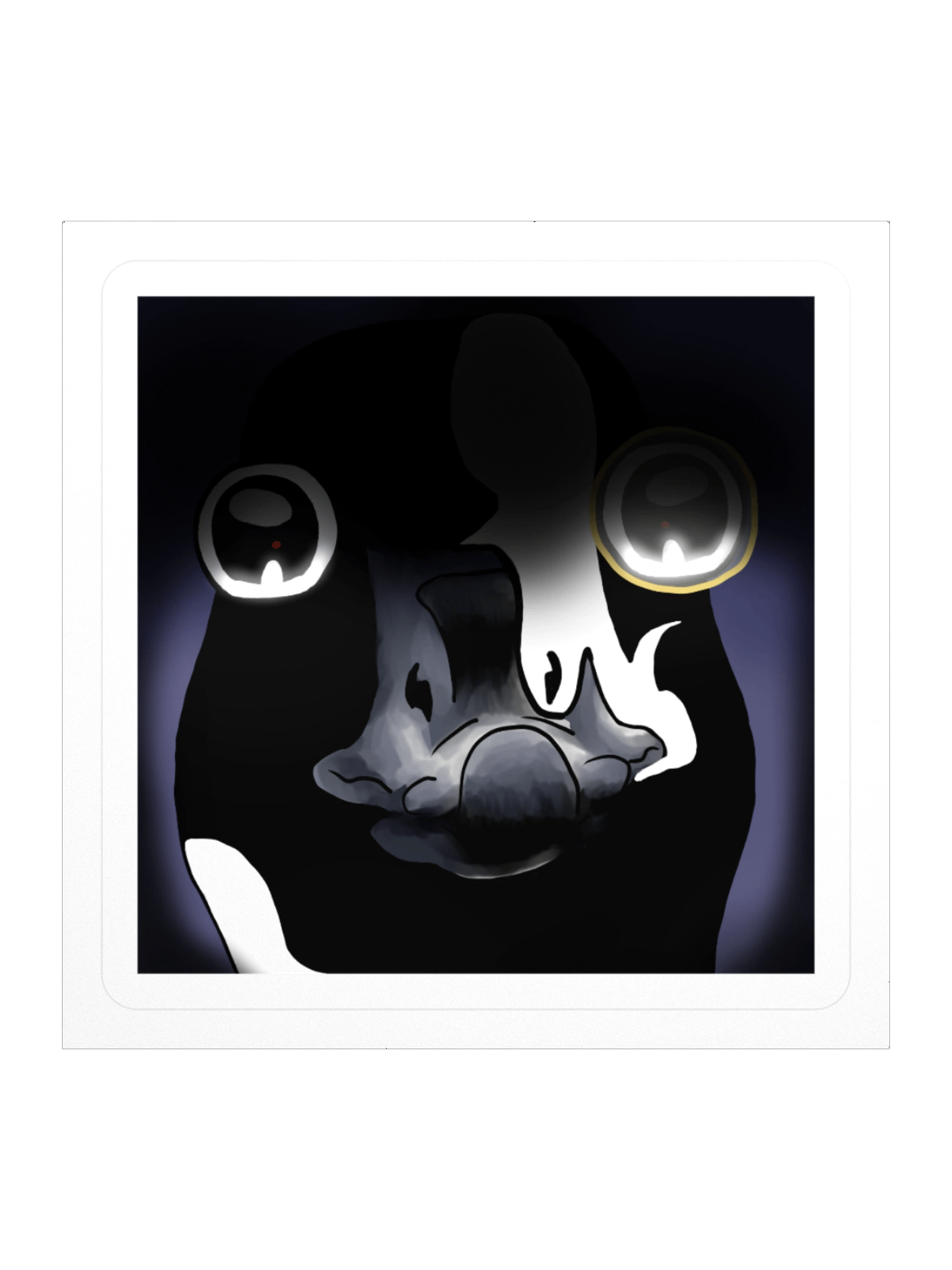 Doom Pengu Stare Sticker product image (1)