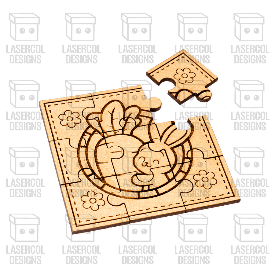 Easter Bunny Puzzle With Box Set 2 (2 Sizes) - Laser Cut Files product image (10)