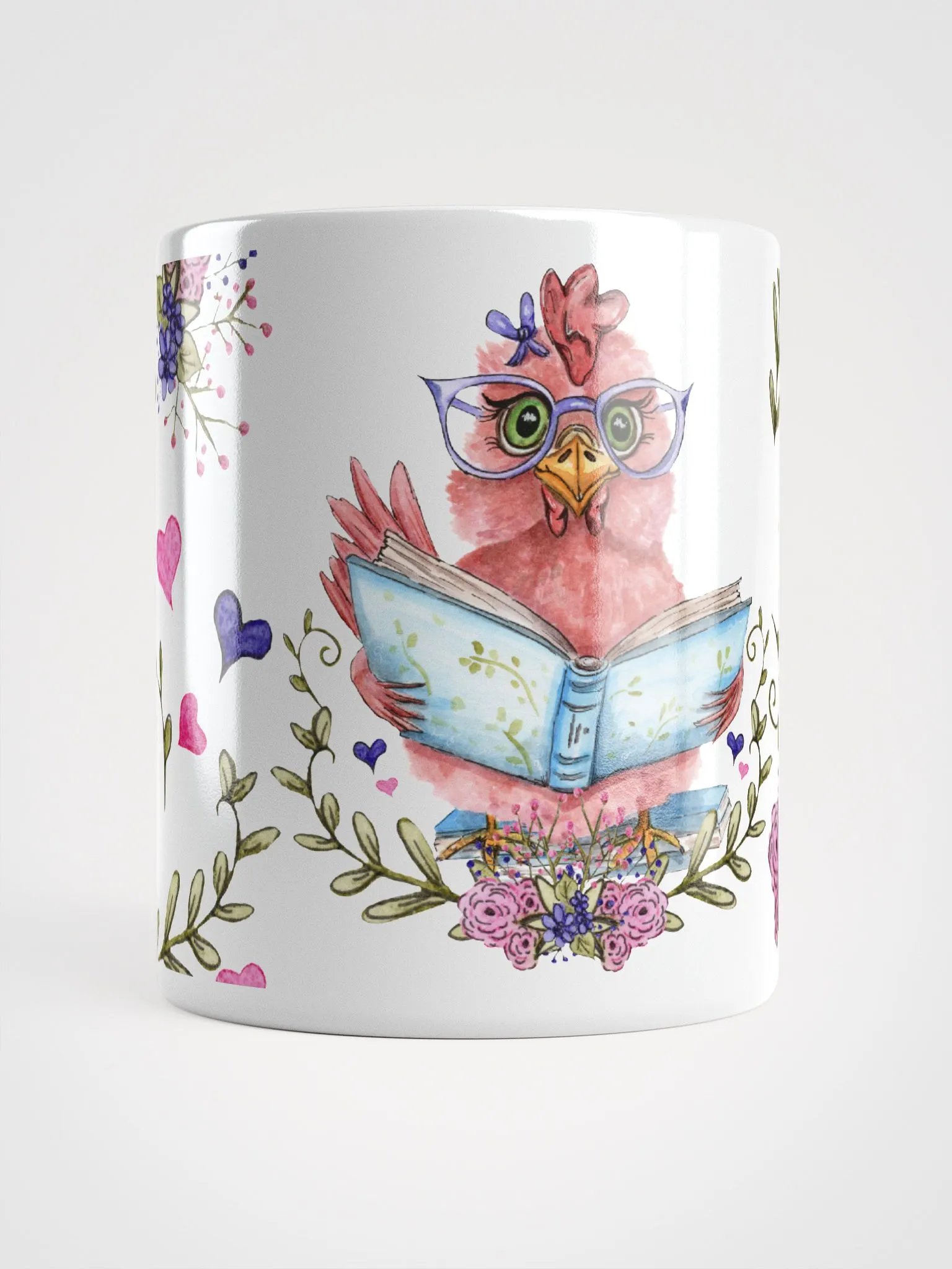 Reading Hen White Mug product image (1)