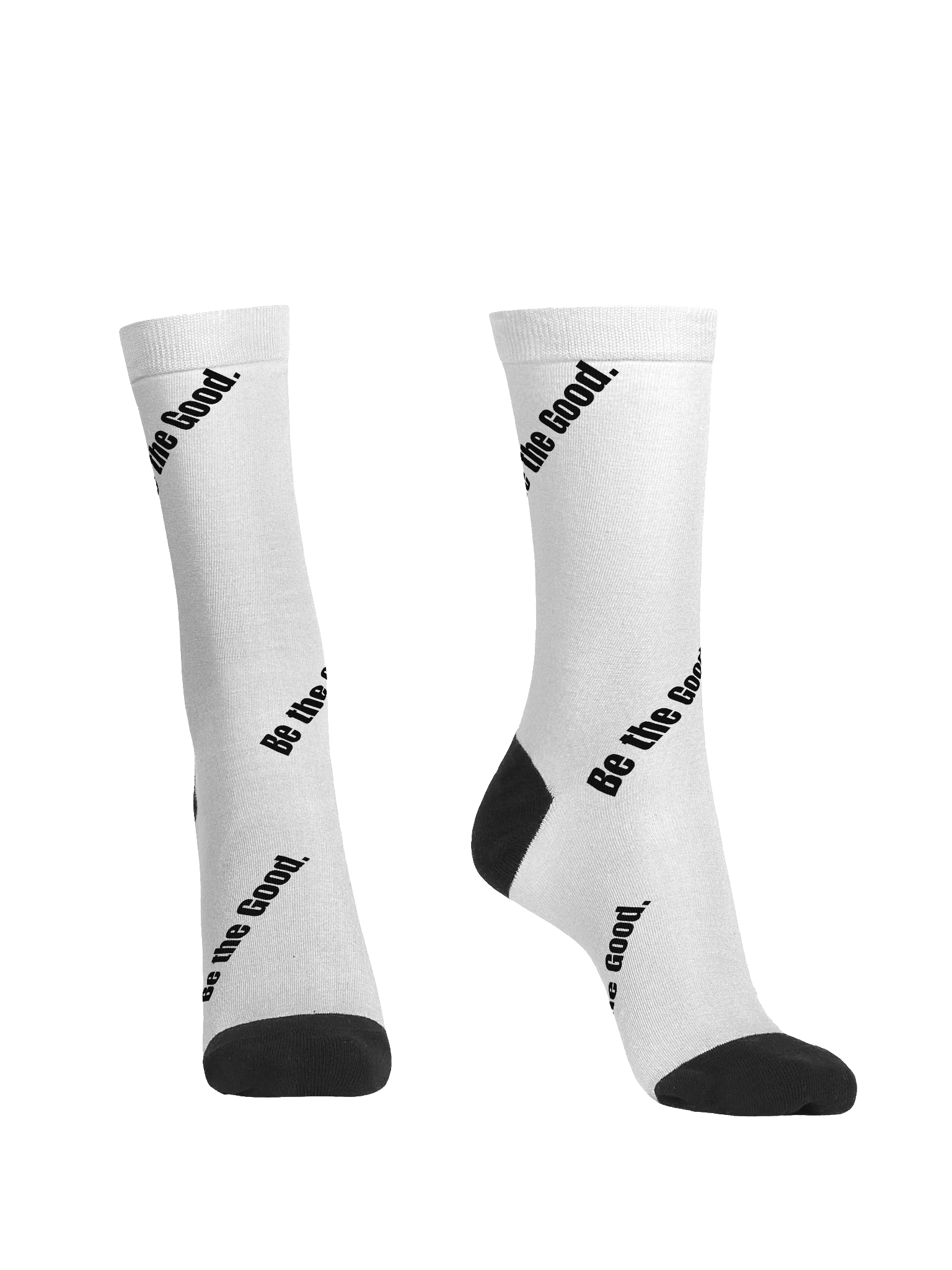 Eco-Friendly Artistic "Be the Good" Crew Socks product image (2)