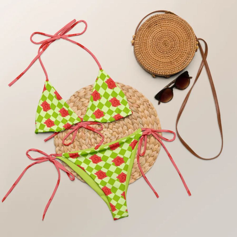 Rosy string bikini {honeydew} product image (6)