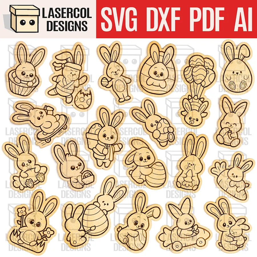 Easter Cutouts/Paint Kit Set 7 & Set 8 - Laser Cut Files product image (1)